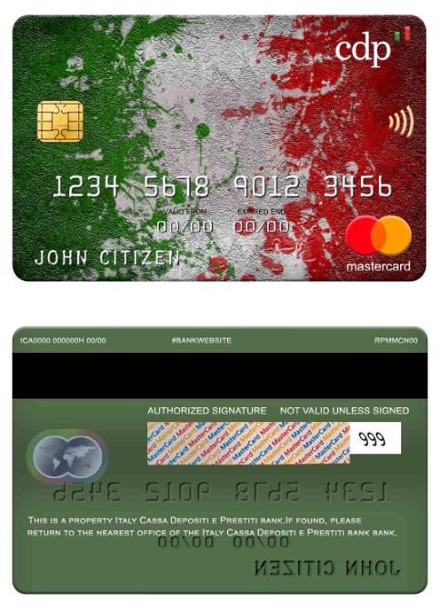 Italy Cassa Depositi e Prestiti bank mastercard